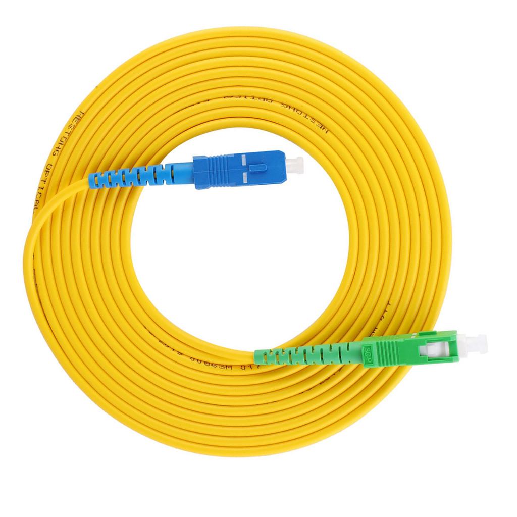 Single Mode Fiber Optic Jumper High Quality PVC Case Sc APCSc UPC 15 Meters Length