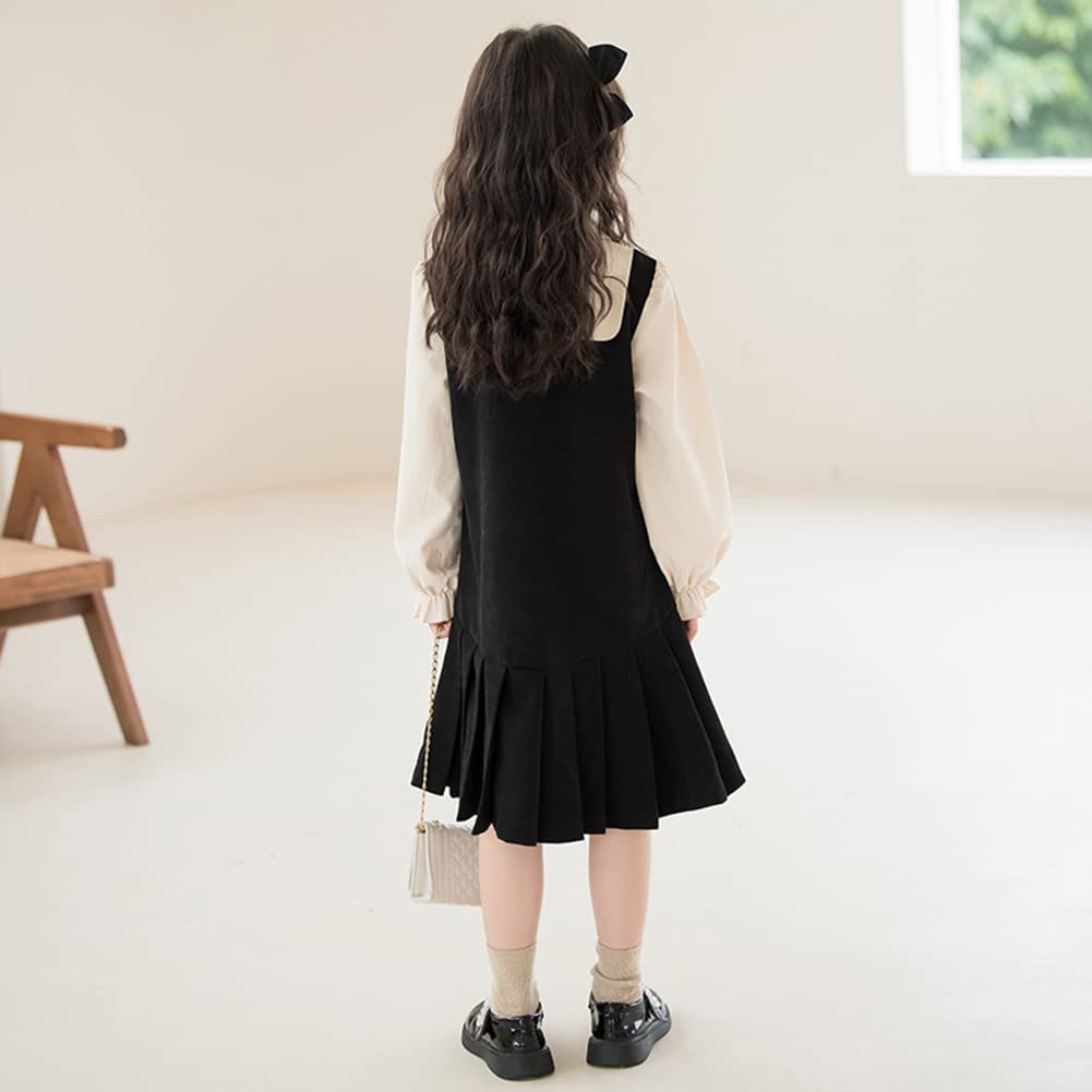 Emfay Long Sleeve Perfect for Entrance and Casual Girls' Dress, Ceremonies, Graduations, Recitals, Weddings, (130)