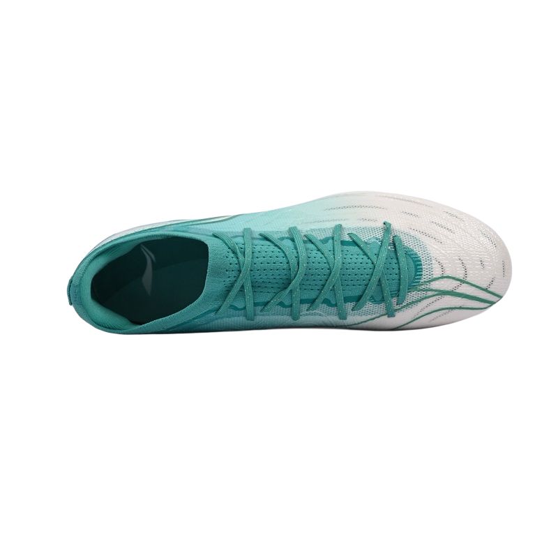 Li Ning MG Multi Ground Artificial Turf Cushioning Slip Resistant Abrasion Resistant Soccer Shoes Men's White Green YSFU039-22