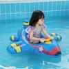 Children's Inflatable Plane Swim Ring With Reinforced Bottom Eco-friendly Pvc Material Printed Design