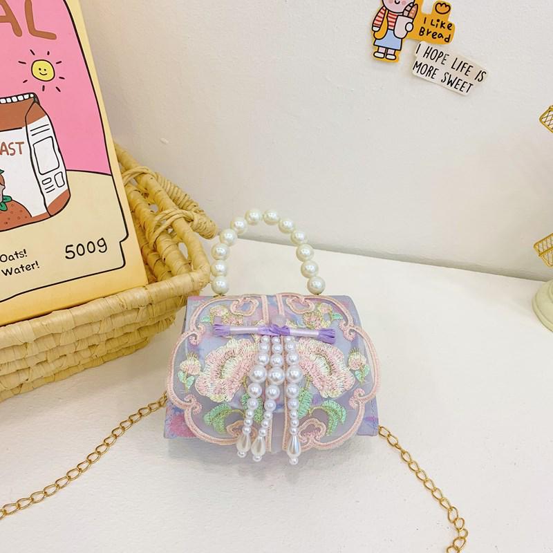 Sweet & Stylish Pearl Handbag for Girls – Cute Ancient Style Coin Purse & Crossbody Bag