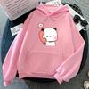 Panda Bear Bubu Dudu Calling Sweatshirts Casual Women/Men Cartoon Printing Hoodies Cute Girls Winter Fleece Hooded Pullovers