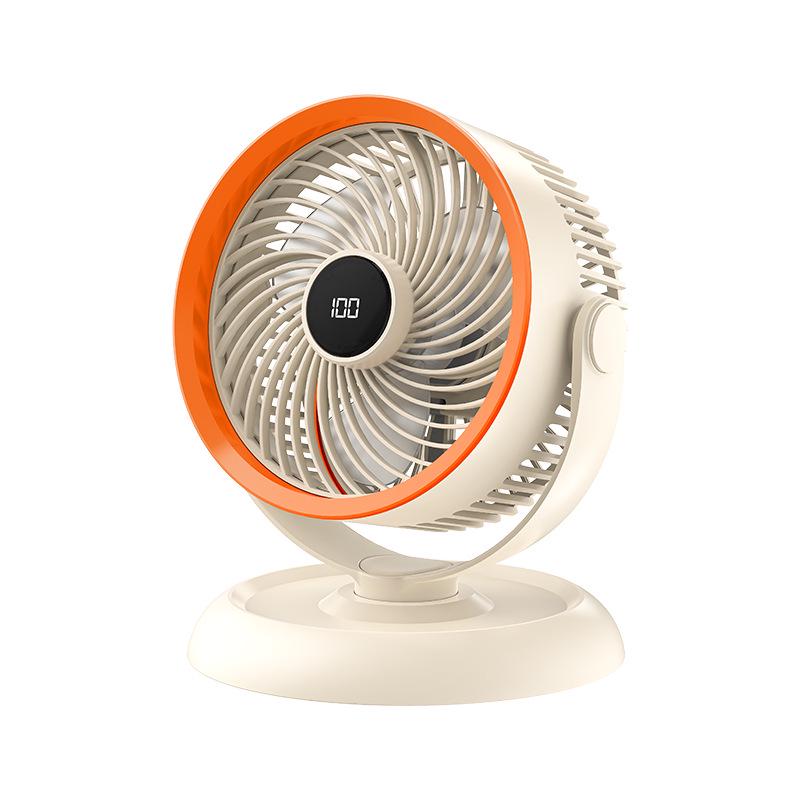 Silent USB Rechargeable Clip-On Mini Fan for Desk or Dorm Use 1800mAh