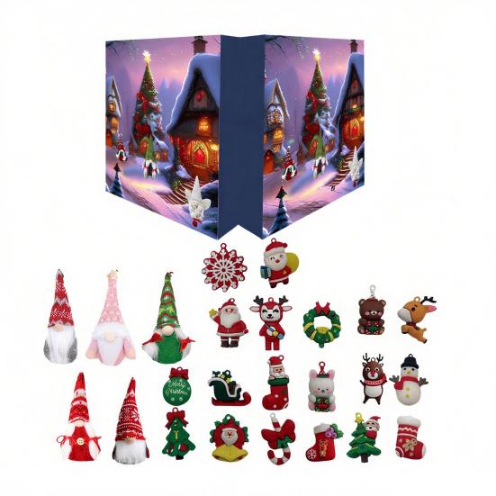 2025 Christmas Gnomes Advent Calendar 24 Days Countdown Box with Dwarf Figures Holiday Home Decoration Gifts