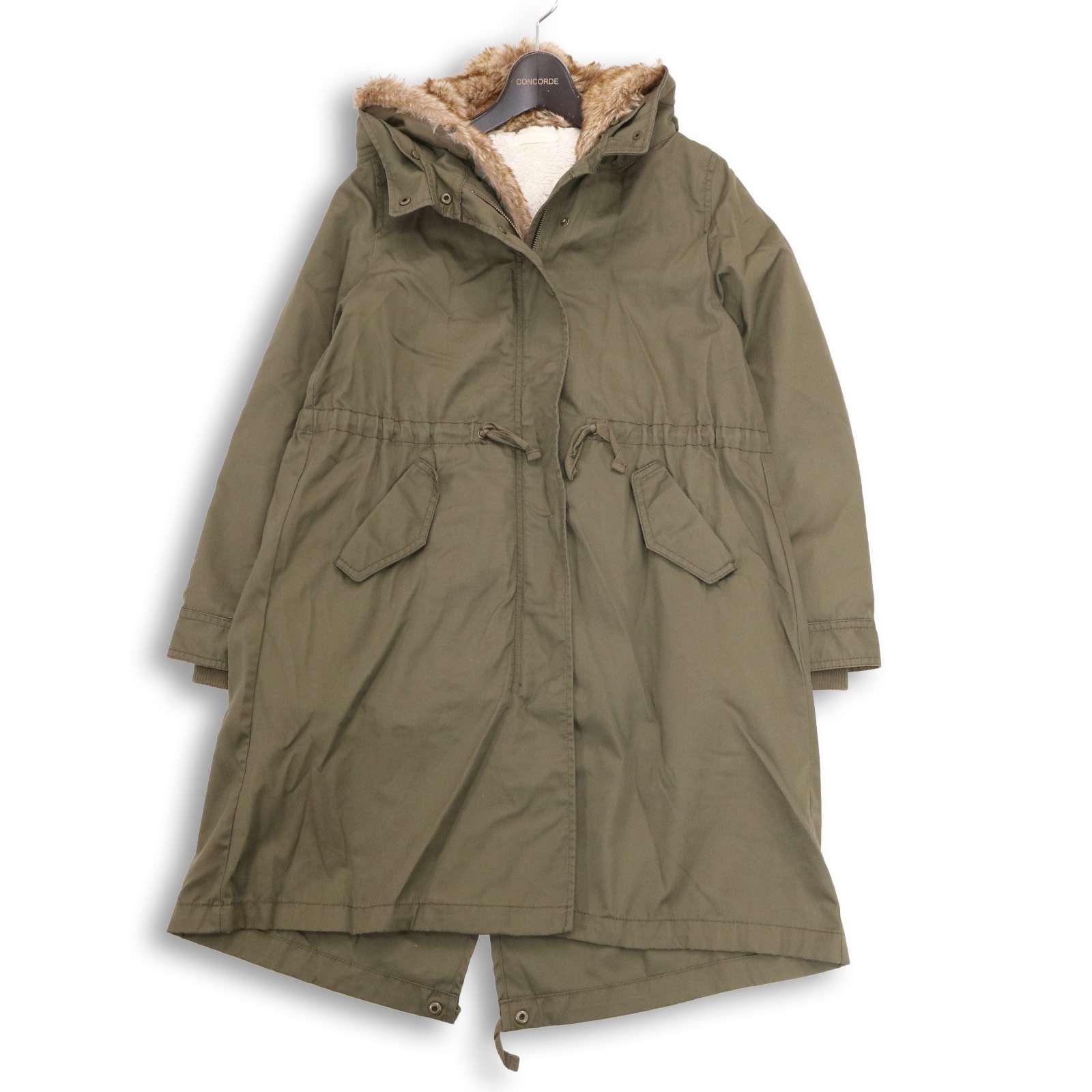 earth musicecology Earth Music Ecology Autumn/Winter F Fur Back Boa Military Mod Coat Sz.S Ladies