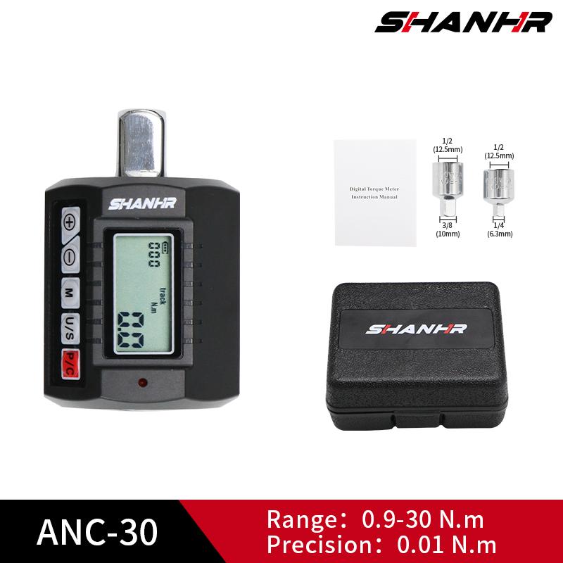 

SHANHR 1/2 Digital Torque Adapter, 1/2 1/4 3/8, Adjustable Torque 3-Piece Set with Adapter Torque Wrench Head Bike Set SHANHR-ANC-30