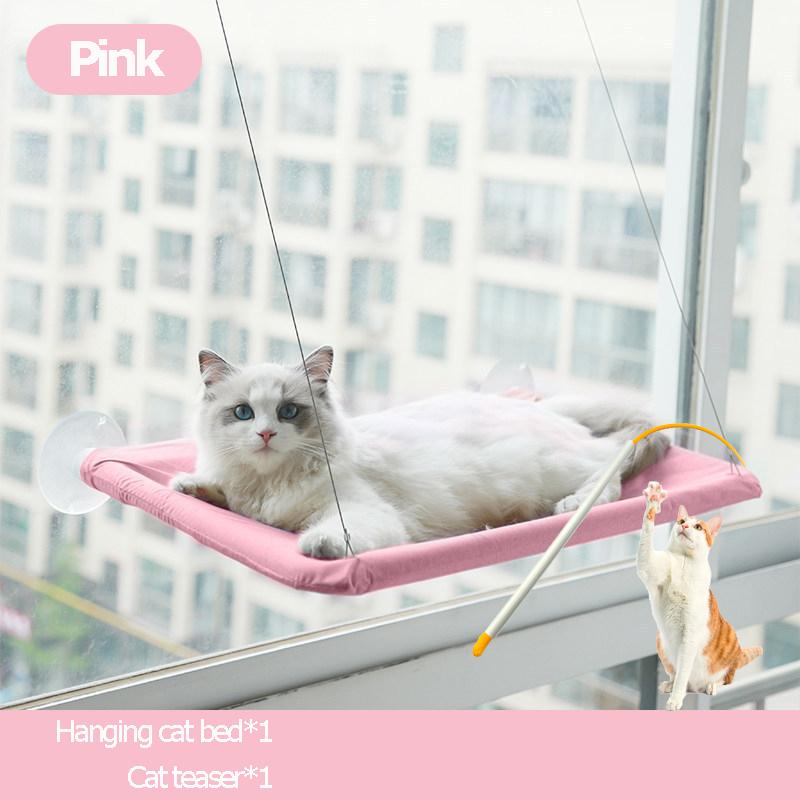 DoggieKit Katzen-Fensterhängematte zum Aufhängen, waschbar, mit Saugnapf, für Haustiere, starker Saugnapf, Fensterbank, Luft, Haustierbedarf