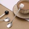 Cute Cat Spoon Stainless Steel Long Handle Spoon for Tea Coffee Ice Cream Dessert