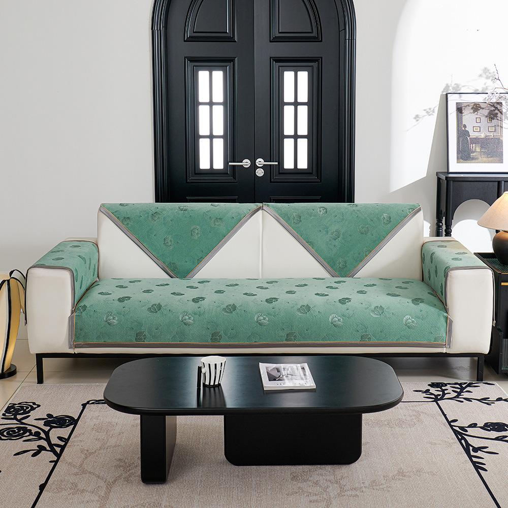 

Подушка для дивана из синели с принтом, универсальная нескользящая подушка на четыре сезона, скандинавский простой модный чехол, полотенце 70*70