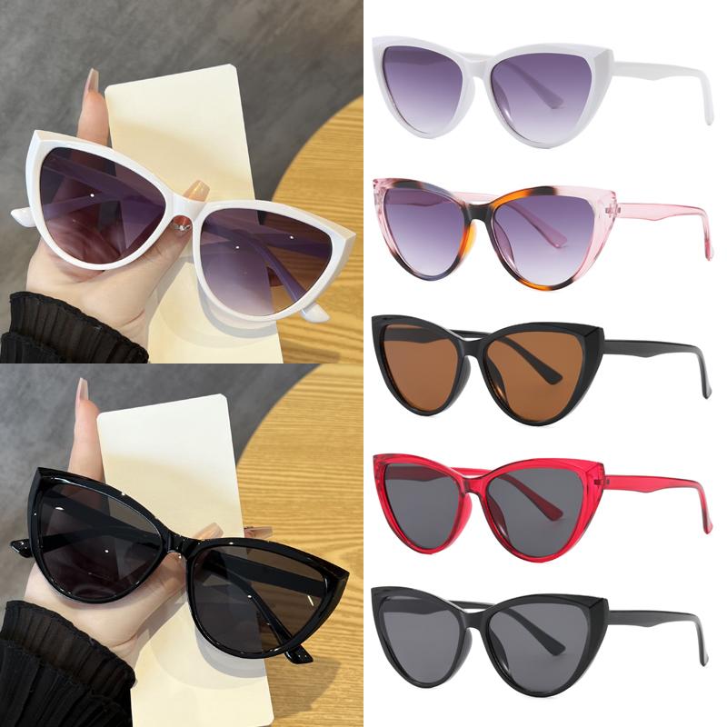 Car Sun Glasses 5pcs Sets Fashion Cat Eye Large Frame Sunglasses Women Men Classics Retro Glasses Cycling Driving Goggles