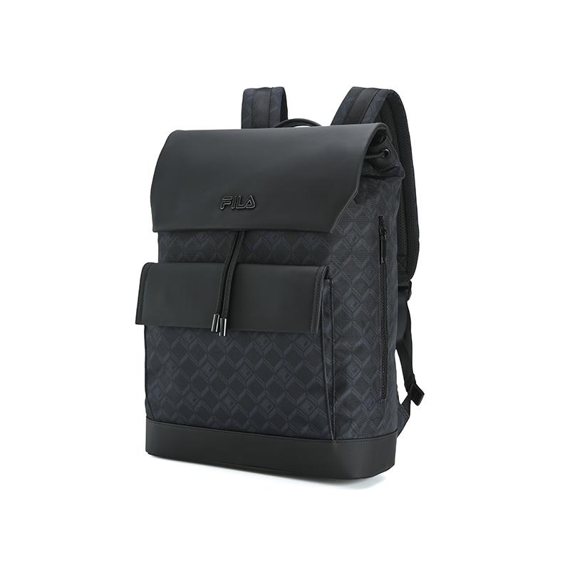 Fila Heritage Black Warrior Classic Simple Business Versatile Practical Fabric Backpack Men Backpack F13M628112FBK
