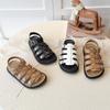 Girls' Fashionable Simple Versatile Sandals2026New Spring/Summer Soft Sole Open-Toe Beach Shoes for Boys, Stylish Roman Sandals