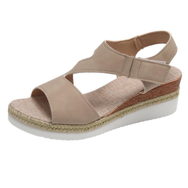 New Single-shoe Flat Wedge Heel Fish Mouth Casual Women's Sandals and Women's Shoes Devotion