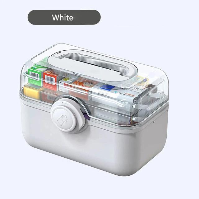 Erste-Hilfe-Koffer mit großer Kapazität, Pillen-Organizer-Etui, mehrschichtiger Tablettenaufbewahrungsbehälter, Medikamentenspender, tragbare Gesundheitswerkzeuge