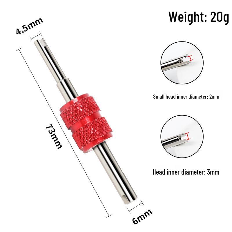 Narzędzie do wyjmowania rdzeni zaworów opon rowerowych i samochodowych z igłą do upuszczania powietrza