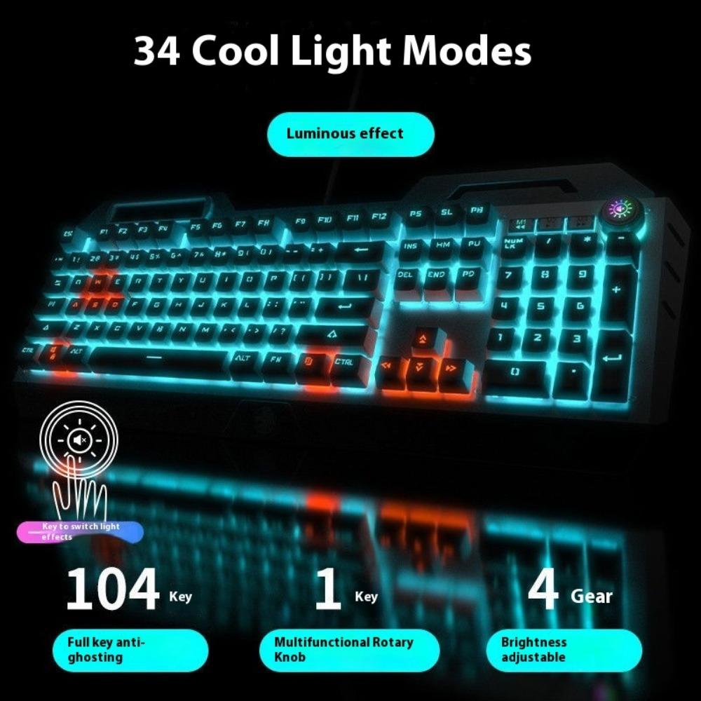 Mechanical Keyboard, Wired Mouse Set, Game Computer, E-sports, Green Axis, Wireless Keyboard and Mouse Special