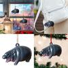 Adorable Moodeng Christmas Hippo Ornament Cartoon Resin Tree Decoration Gift