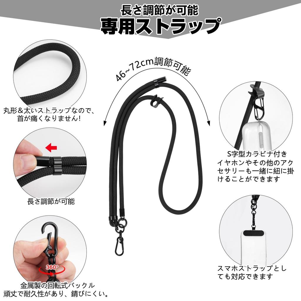 Chisafly Neck Strap Passport with Passport Case Holder, Waterproof, Transparent, Lightweight, Anti-Skimming (5-Piece Set)