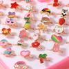 36 Pezzi Anelli Dita Mignolo per Bambini Cartoni Animati - anelli con chiusura carina con confezione regalo a forma di cuore
