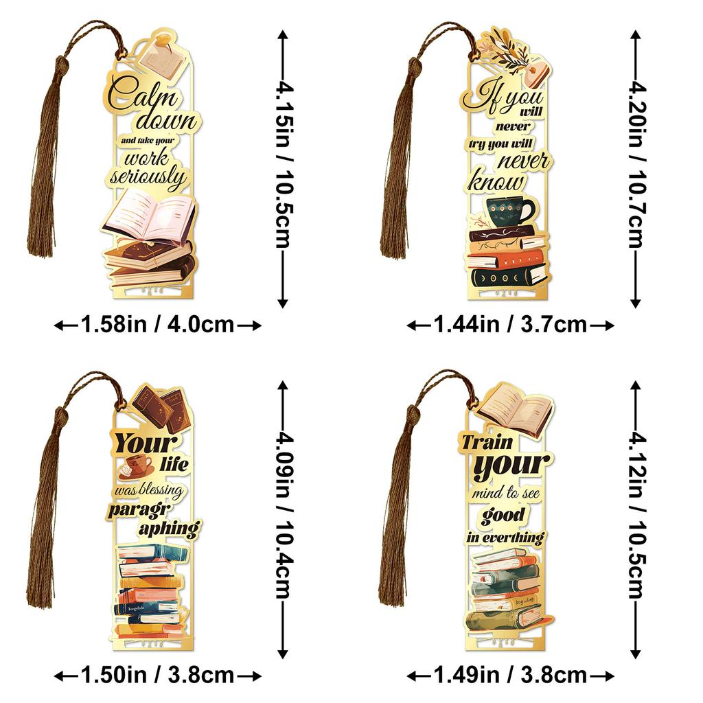 Fortschrittlicher Textur-Metall-Motivations-Lesezeichen, Exquisites Geburtstagsgeschenk-Lesezeichen für Schüler