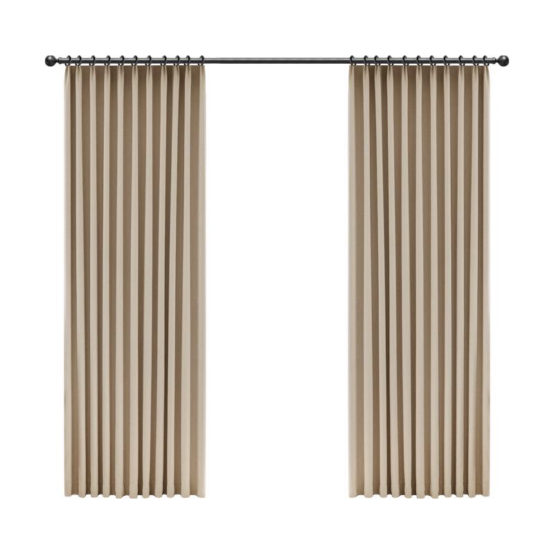 Cortinas de Chenille Nórdicas Francesas de Alta Qualidade para Chá com Leite: Proteção Solar Ultra e Isolamento para Sala de Estar/Sombreamento para Janelas de Sacada de Quarto Japonês