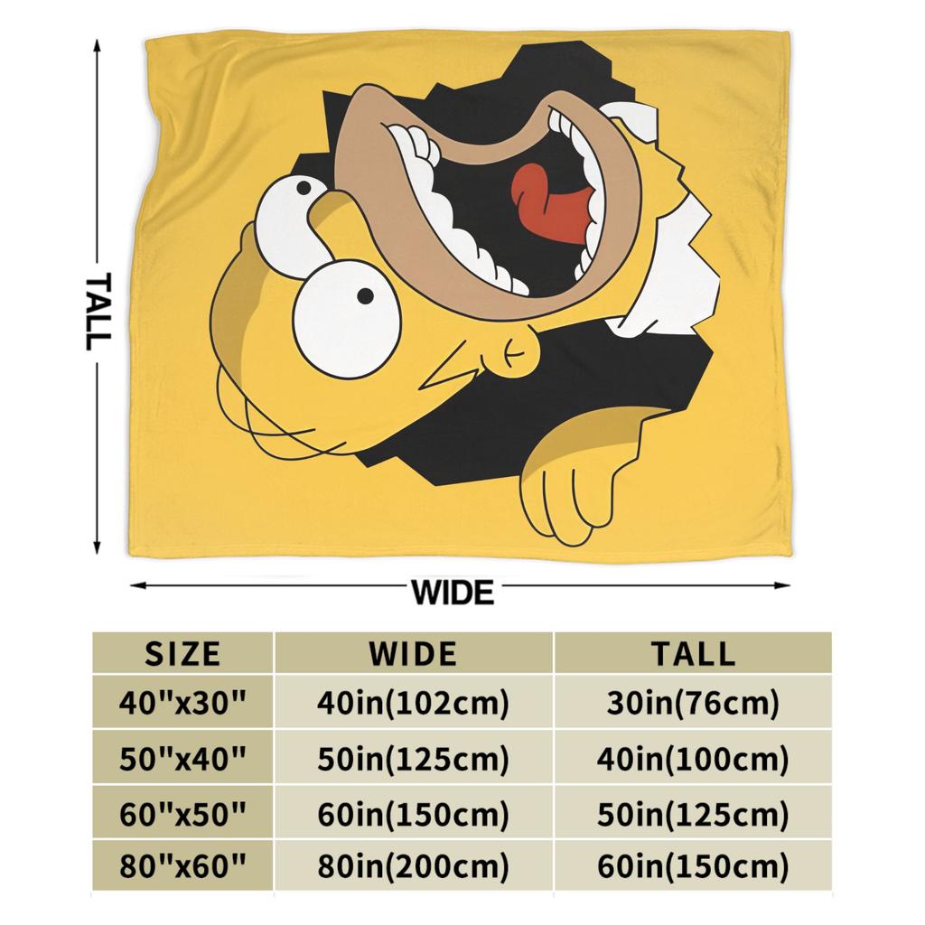 Homer Simpsoneds Blanket Multiple Sizes Super Soft and Warm Multiple Sizes Throw Blankets for Couch Sofa and Bed