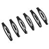 6pcs/lot Geometric Bobby Pins Wavy Hairpins Black Hair Clips Metal Barrettes Wave Hairgrips Fashion Hair Clips for Women