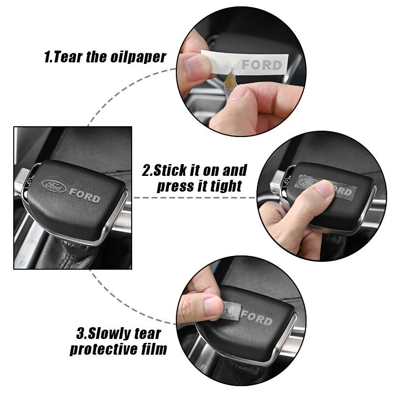 3D Metal Emblem Sticker Car Styling Interior Decoration Decals For Ford Ranger Focus Fiesta Mondeo Kuga Mustang Escort KA Ranger