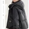 Down Cotton-padded Jacket, Short Loose and Thick Winter Small Warm Cotton-padded Jacket, Hooded Jacket