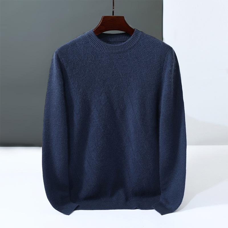 Seat knitted cashmere sweater thickened crew neck knitted sweater youth sweater new cashmere sweater men's