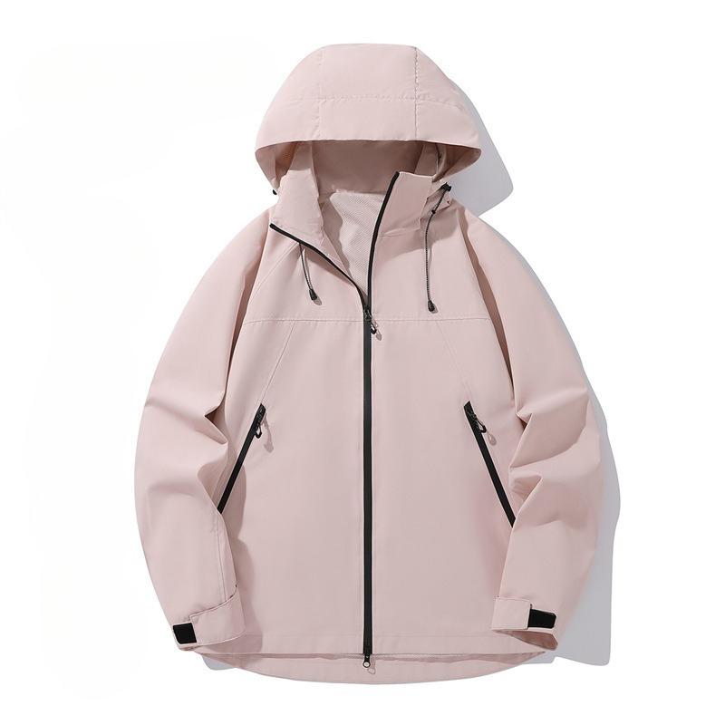 New Spring Outdoor Simple Windbreaker Jackets for Men and Women, Men's Jackets, Motorcycle Style Jackets