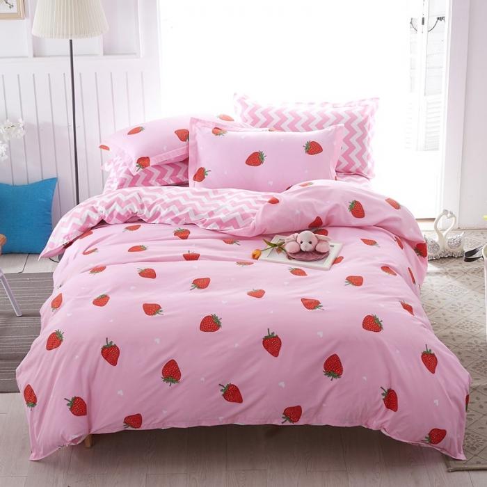 Set Biancheria da Letto Rosso Gatto Carino Copripiumino Federa Lenzuolo Ragazzo Bambino Adolescente Ragazza Set Copripiumino Misura King Queen Singolo