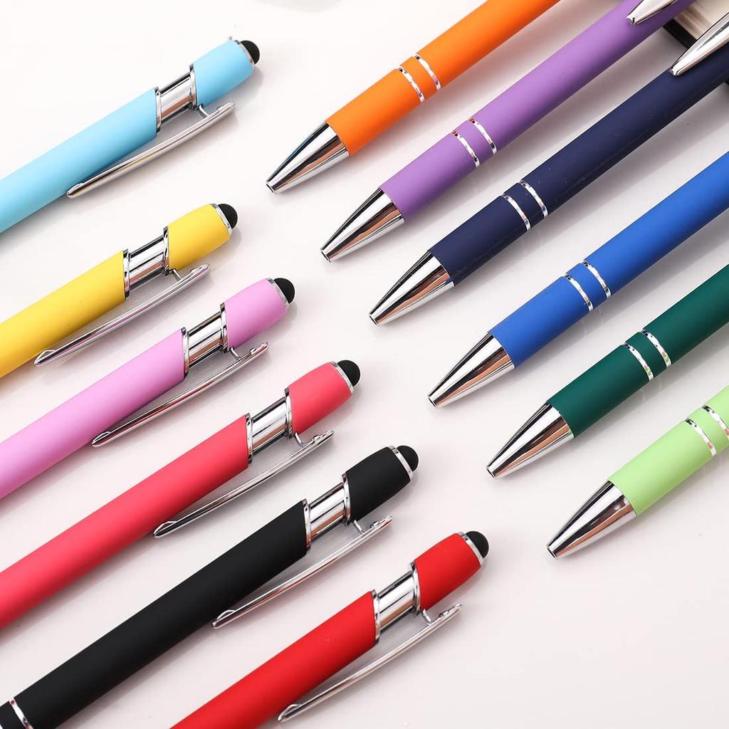 Metal Business Ballpoint 2 In 1 with Universal Touch Screen Stylus Pen School Office Supplies