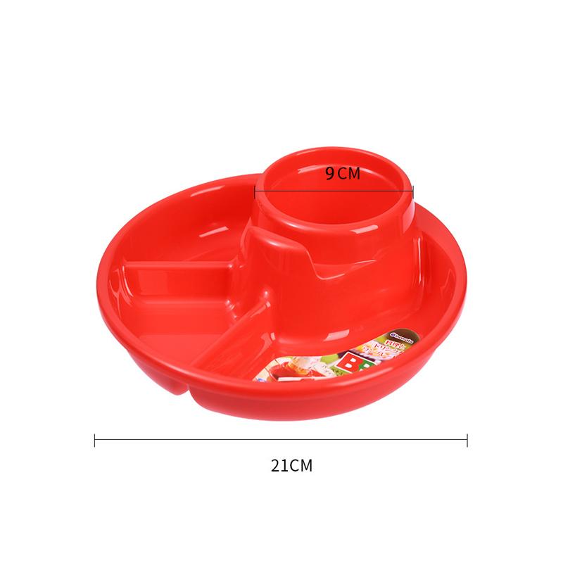 4 Grid Plates For Food Child Kids Dinner Fruit Tray Snack Box Set Dinnerware Dining Compartment Plate Serving Dishes Salad