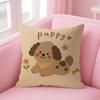 Advanced Cartoon Animals Cushion Cover Natural Linen Organic Fabric DoubleSided Printing Sofa Home Decor Gift Pillow Case