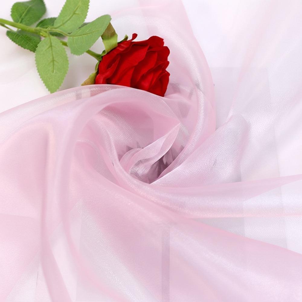 100X150cm Organza Mesh Fabric Colorful Lightweight Sheer Organza Fabric Glossy Smooth Tulle Gauze Fabric