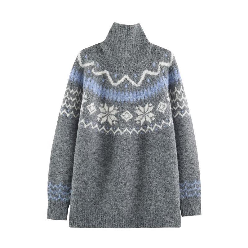 Women's Retro Fair Isle Horn Button Cardigan - 2026 Autumn/Winter Collection