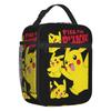 Bolsas Térmicas Personalizadas de Píkachu para Almoço Mulheres Homens Clássicas Reutilizáveis Tote para Almoço para Escola Viagem Multifuncional Caixa de Comida