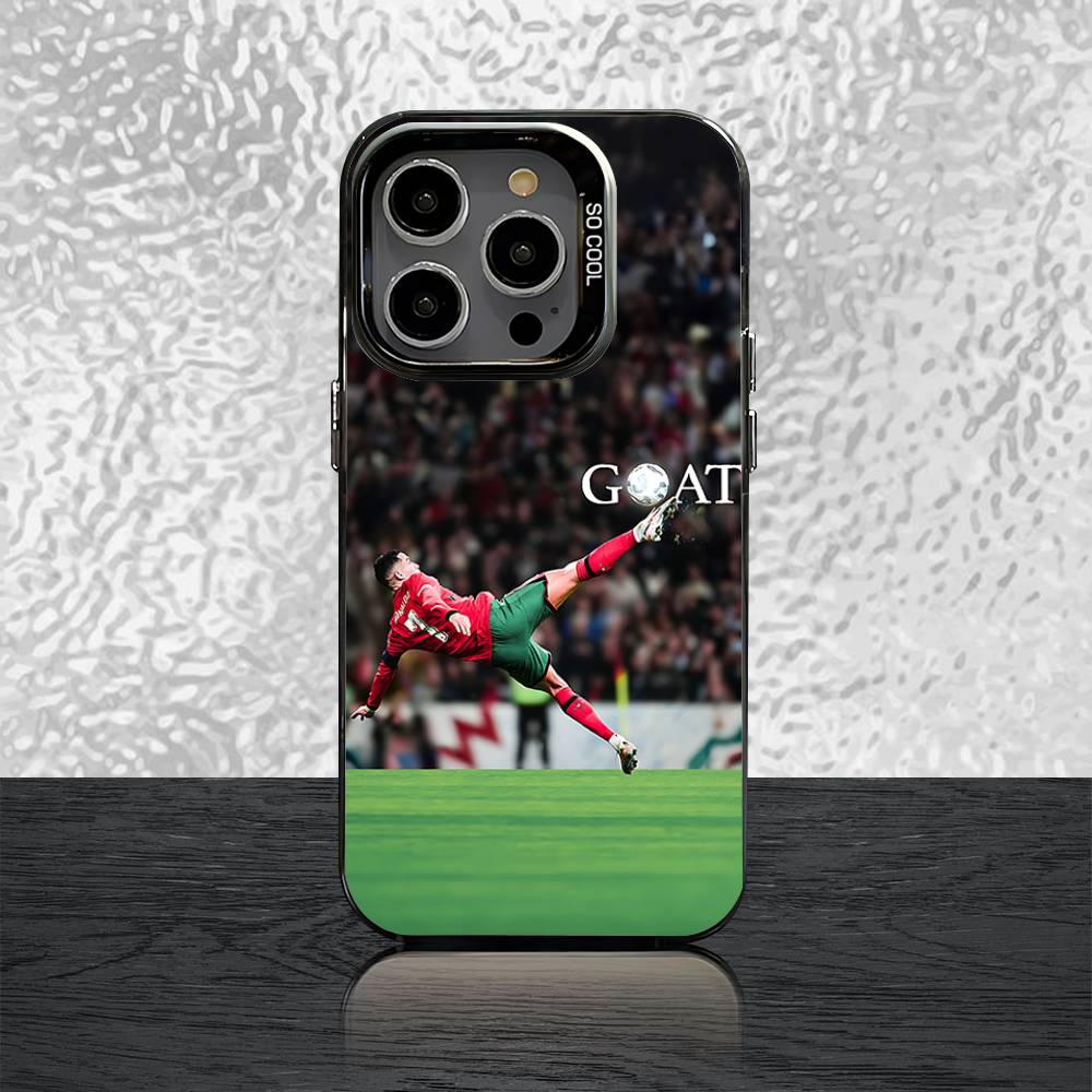 7 FOOTBALL Phone Case For iPhone 16,15,14,13,12,11,Pro,Max,Plus,Mini,SE Cr7 R-ROnAlDoS Black Candy Matte Shockproof Cover