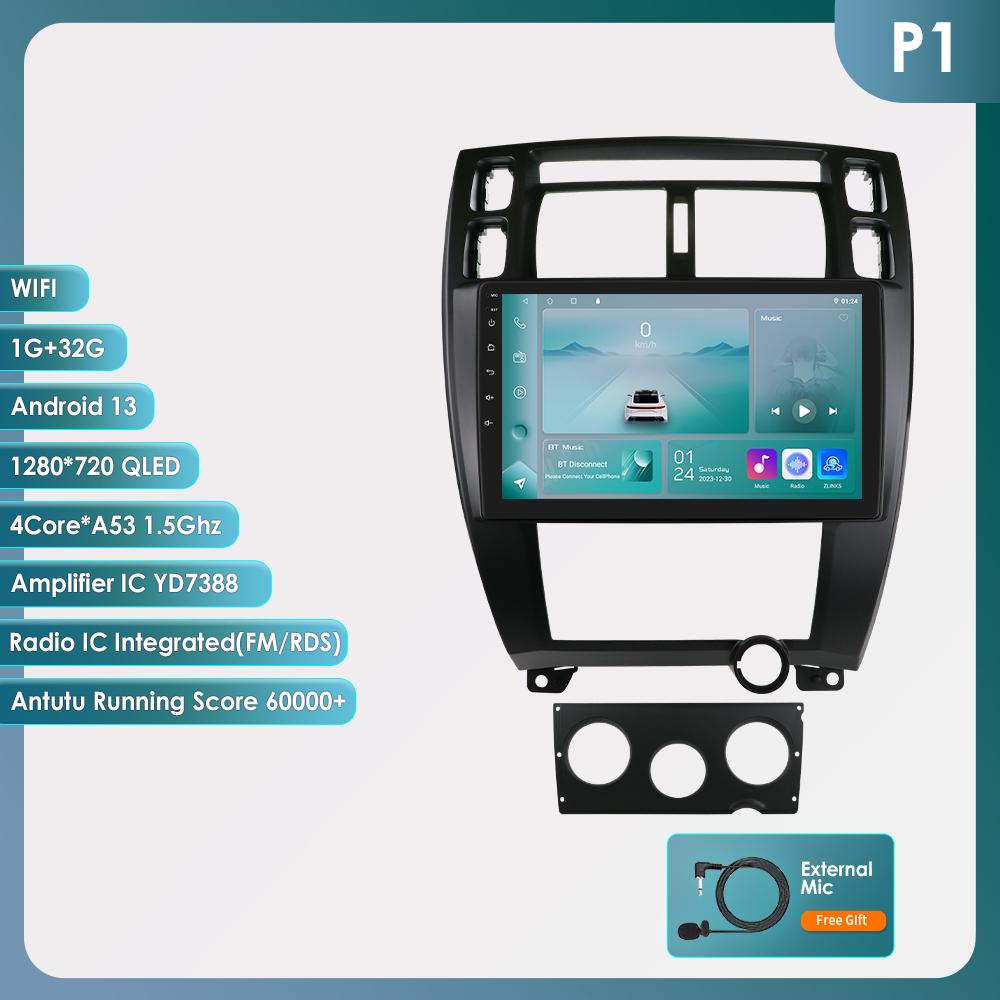 Hizpo 8Core AI Intelligent Screen Android Autoradio for Hyundai Tucson 2004-2009 Car Radio Multimedia Video Player GPS Nav Head Unit Carplay 4G RDS FM