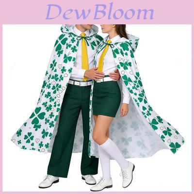 Irish Saint Patrick Festival Costume Cloak With Polyester Material For Adult Party Celebrations