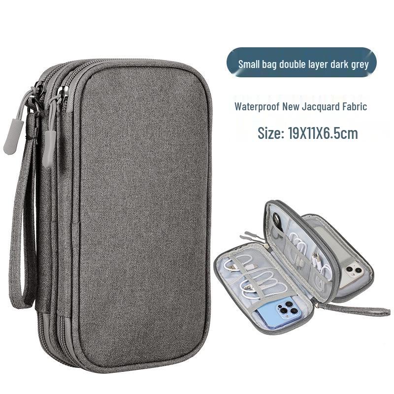 Digital Accessories Organizer: Multi-layer Protective Case for Power Bank, Hard Drive, Charger, U Disk, Earphones, and Data Cable
