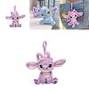 Kuscheliger Disney Lilo Stitch 3,9 Zoll Angel Plüsch-Schlüsselanhänger Weiche Stoffpuppe Kinder Weihnachtsgeschenk