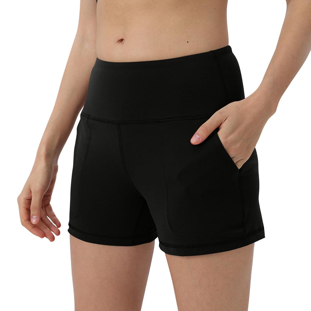 Women's Running Shorts Workout Sport Layer Shorts With Pockets