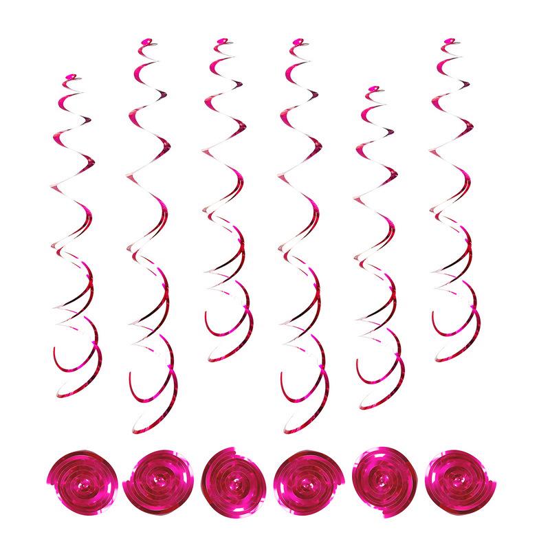 Festival & Birthday Swirl Ceiling Decorations: Hanging PVC Ornament for Windows, Corridors, and More.