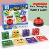 Děti Face Change Expression Puzzle Stavebnice Kostka Montessori Stolní hra Hračka Rané vzdělávací hračky pro děti Dárky