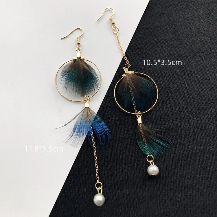 Unique Exaggerate Feather Earrings Creative Feathers Long Earrings Trendy Boho Big Earrings Women Statement Jewelry Wholesale