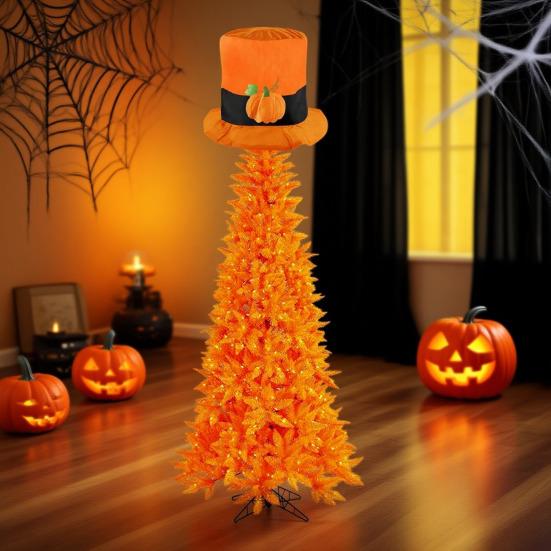 Den díkůvzdání Cylindr Dýňový design Cylindr Novinka Ozdoba na špičku stromku pro Den díkůvzdání Halloweenská párty Kostým Cosplay doplňky