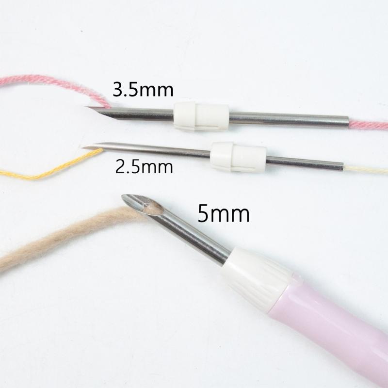 Punching Needle Set for Beginner Includes Embroidery Fabric Adjustable Embroidery Pen Needle Scissors and Threader