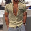 Camisa hawaiana con estampado digital 3D de talla grande para hombre